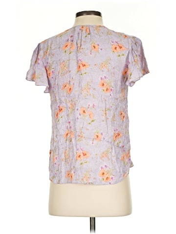 Rebecca Taylor Short Sleeve Silk Top (view 2)