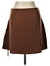 Lyaner Solid Brown Casual Skirt Size L - photo 2