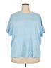 Simply Vera Vera Wang Blue Short Sleeve Top Size 3X - photo 1