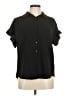 Pleione 100% Polyester Black Short Sleeve Blouse Size M - photo 1