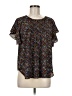 CeCe Black Short Sleeve Blouse Size M - photo 1
