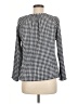 Old Navy Houndstooth Gray Blue Long Sleeve Blouse Size M - photo 2