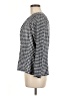 Old Navy Houndstooth Gray Blue Long Sleeve Blouse Size M - photo 5