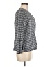 Old Navy Houndstooth Gray Blue Long Sleeve Blouse Size M - photo 4