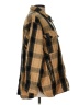 Lucky Brand Plaid Brown Coat Size L - photo 4