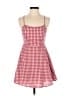 Shein Checkered-gingham Red Casual Dress Size 4 - photo 1
