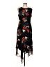 Calvin Klein 100% Polyester Floral Black Cocktail Dress Size 10 - photo 1