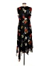 Calvin Klein 100% Polyester Floral Black Cocktail Dress Size 10 - photo 2
