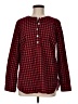 Talbots Outlet 100% Cotton Checkered-gingham Red Long Sleeve Button-Down Shirt Size M - photo 1