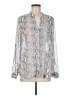 Kut from the Kloth 100% Polyester Silver Long Sleeve Blouse Size M - photo 1