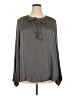 Torrid 100% Polyester Gray Long Sleeve Blouse Size 2X Plus (2) - photo 1
