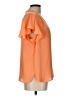 Counterparts 100% Polyester Orange Short Sleeve Blouse Size L - photo 4