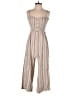 Love Tree Stripes Tan Jumpsuit Size S - photo 1