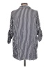 Just Living 100% Rayon Stripes Black 3/4 Sleeve Button-Down Shirt Size L - photo 2