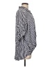 Just Living 100% Rayon Stripes Black 3/4 Sleeve Button-Down Shirt Size L - photo 4