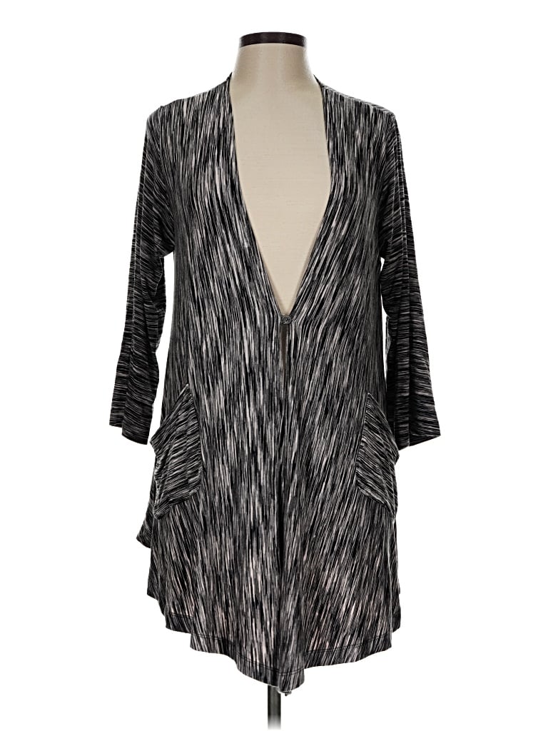 Pre-owned Comfy Usa Cardigan Sweater In Black