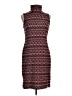 Muse Chevron-herringbone Burgundy Cocktail Dress Size 8 - photo 1