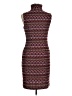 Muse Chevron-herringbone Burgundy Cocktail Dress Size 8 - photo 2