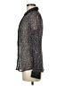 Diane von Furstenberg Print Silver Long Sleeve Blouse Size 6 - photo 5