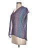 Collective Concepts 100% Polyester Blue 3/4 Sleeve Blouse Size L - photo 1