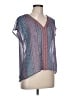 Collective Concepts 100% Polyester Blue 3/4 Sleeve Blouse Size L - photo 4
