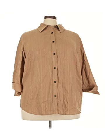 White Stag 3/4 Sleeve Button-Down Shirt (view 1)