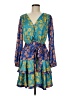 Current Air 100% Polyester Paisley Blue Casual Dress Size M - photo 1