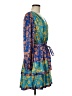 Current Air 100% Polyester Paisley Blue Casual Dress Size M - photo 4