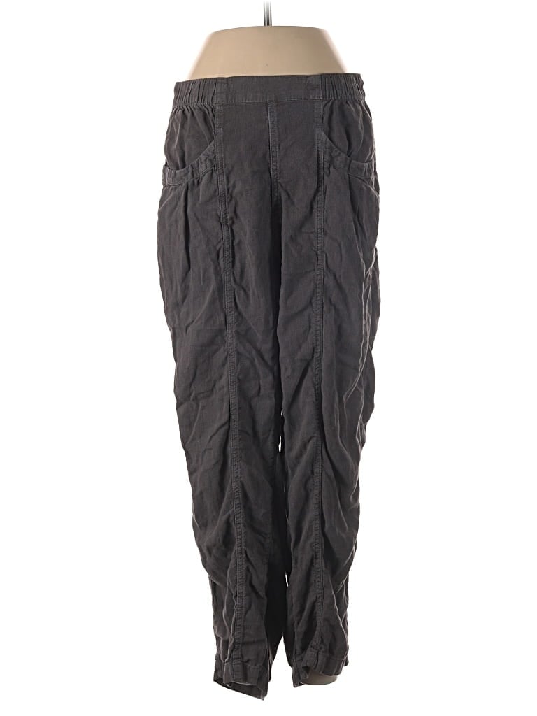 Pre-owned Assorted Brands Linen Pants In Gray