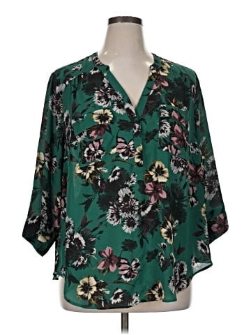 Torrid 3/4 Sleeve Blouse (view 1)
