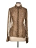J.Crew Animal Print Brown Long Sleeve Blouse Size 10 - photo 1