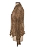 J.Crew Animal Print Brown Long Sleeve Blouse Size 10 - photo 5