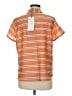 CAbi Stripes Orange Short Sleeve Button-Down Shirt Size M - photo 2