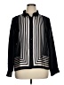 Halogen 100% Polyester Stripes Black Long Sleeve Blouse Size XL - photo 1