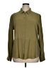 SPANX 100% Silk Solid Green Long Sleeve Silk Top Size XL - photo 1