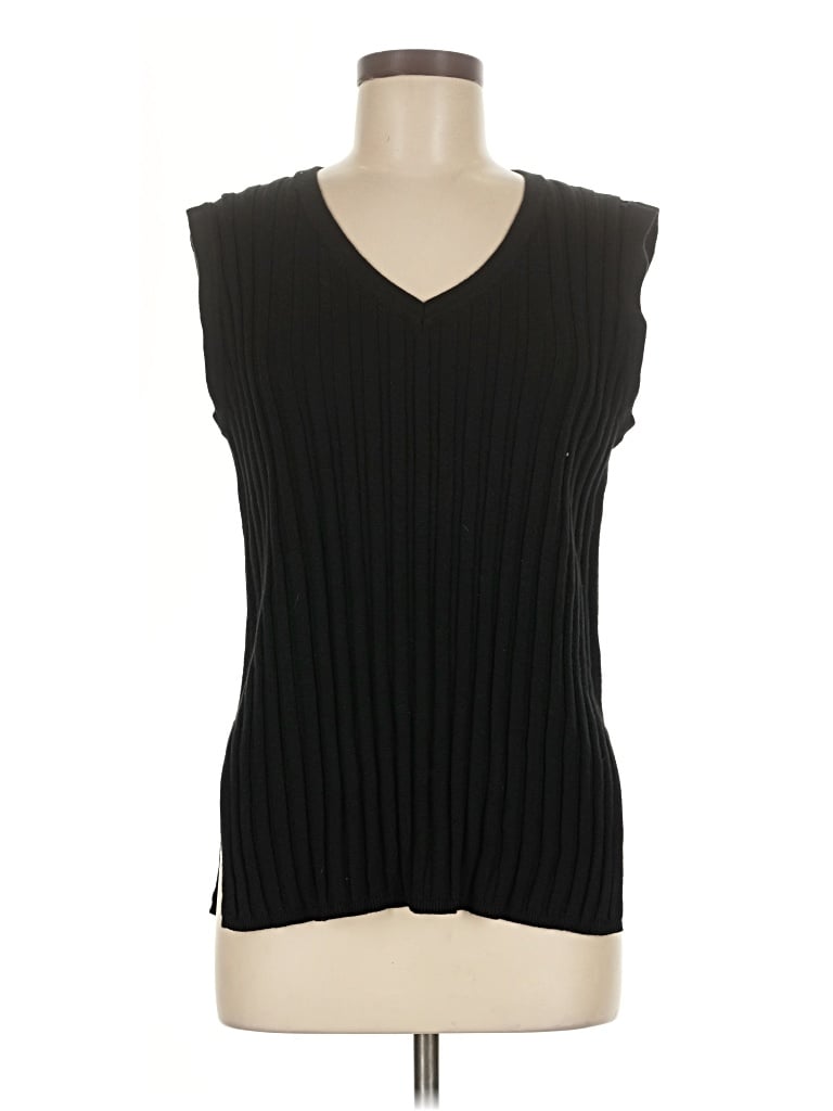 Pre-owned Unbranded Sweater Vest In Black