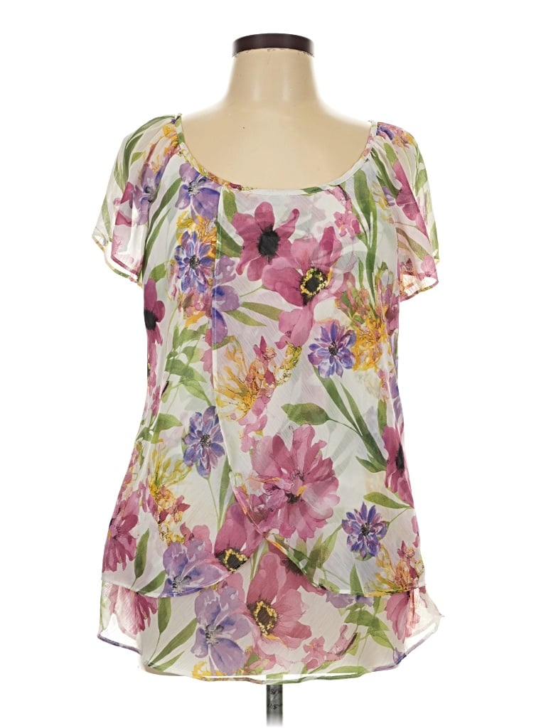Pre-owned J By Joie Short Sleeve Blouse In Pink