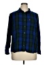 Levi's 100% Viscose Plaid Blue Long Sleeve Button-Down Shirt Size XL - photo 1