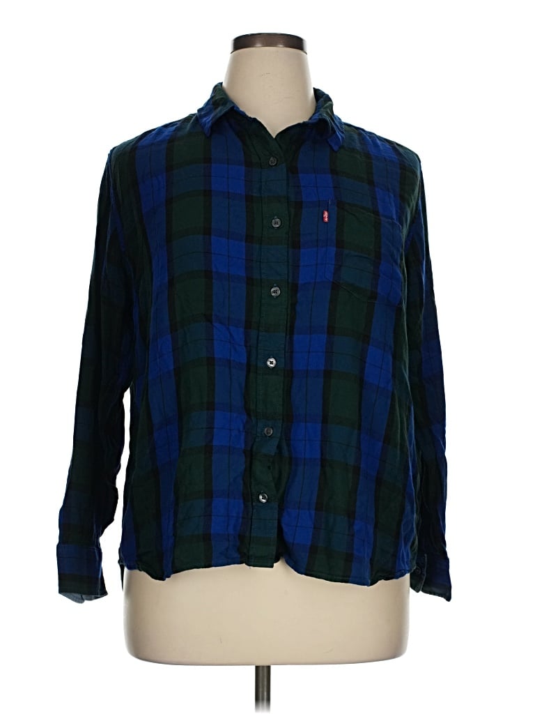 Pre-owned Levi's Long Sleeve Button Down Shirt In Blue