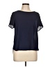 Lily White 100% Polyester Blue Short Sleeve Blouse Size L - photo 1