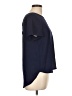 Lily White 100% Polyester Blue Short Sleeve Blouse Size L - photo 4
