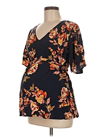 Isabel Maternity Short Sleeve Blouse (view 1)