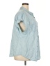 Torrid 100% Tencel Blue Short Sleeve Button-Down Shirt Size 2X Plus (2) - photo 4