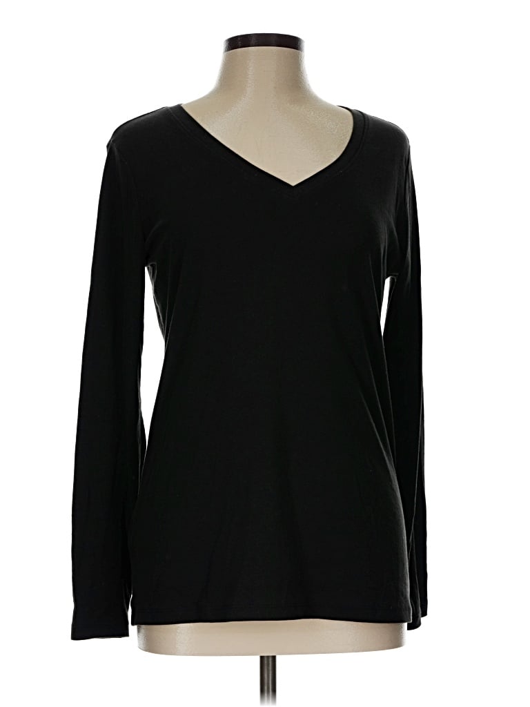 Pre-owned Eddie Bauer Long Sleeve T-shirt In Black