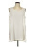 Ann Taylor LOFT 100% Polyester Ivory Sleeveless Blouse Size L - photo 1