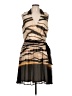 DKNY 100% Polyester Animal Print Brown Cocktail Dress Size 12 - photo 1