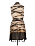 DKNY 100% Polyester Animal Print Brown Cocktail Dress Size 12 - photo 2