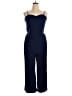 Prettygarden 100% Polyester Solid Blue Jumpsuit Size XL - photo 1