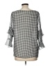 Calvin Klein 100% Polyester Gray 3/4 Sleeve Blouse Size L - photo 2