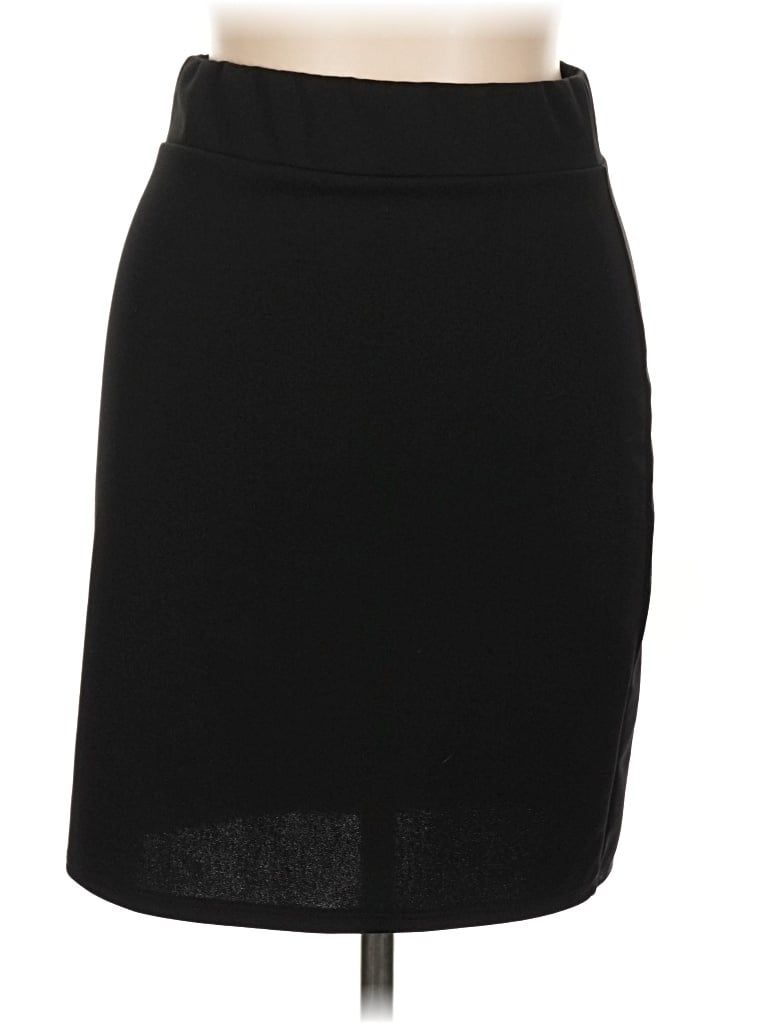 Pre-owned 24seven Comfort Apparel Formal Skirt In Black